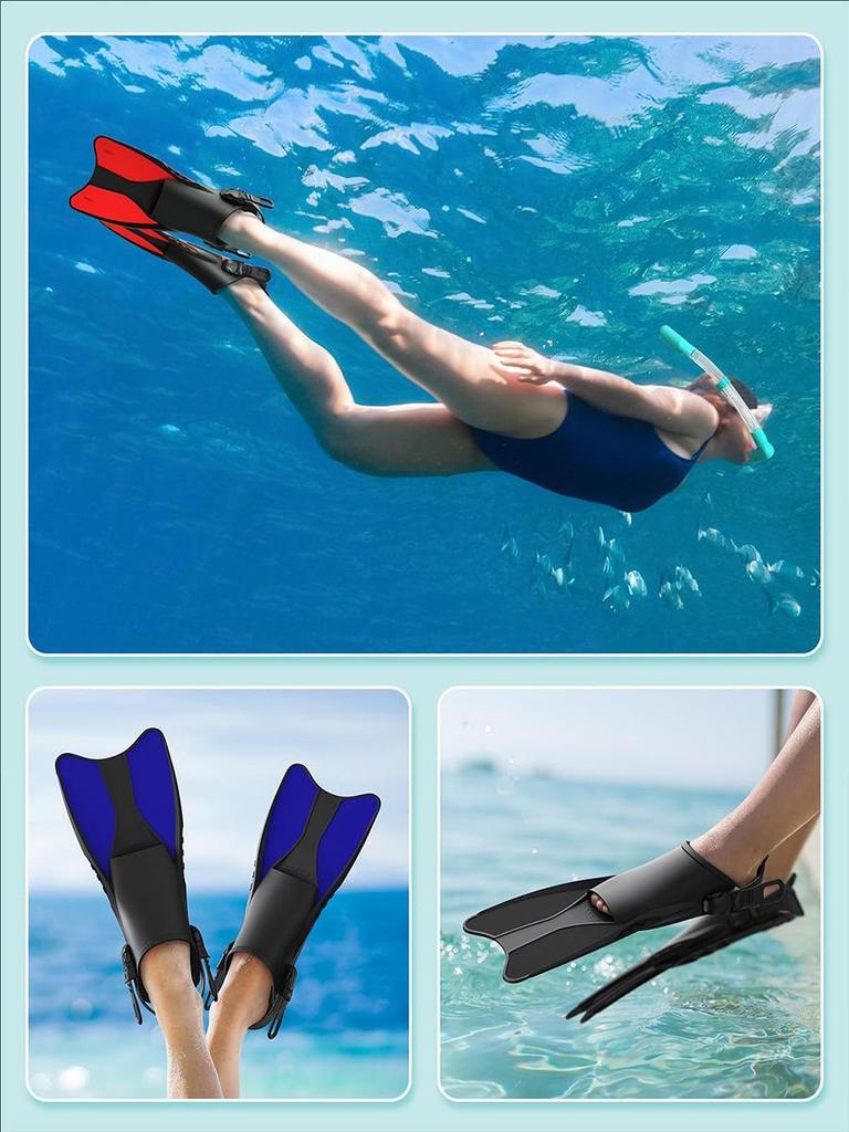 Adjustable Diving Fins for Adults & Kids – Perfect for Snorkeling & Outdoor Water Sports