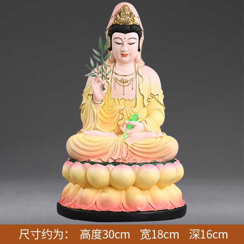 1pc Resin Guanyin Buddha Statue Ornaments Resin Crafts Feng Shui Decoration Living Room Home Decoration Pray for Auspiciousness