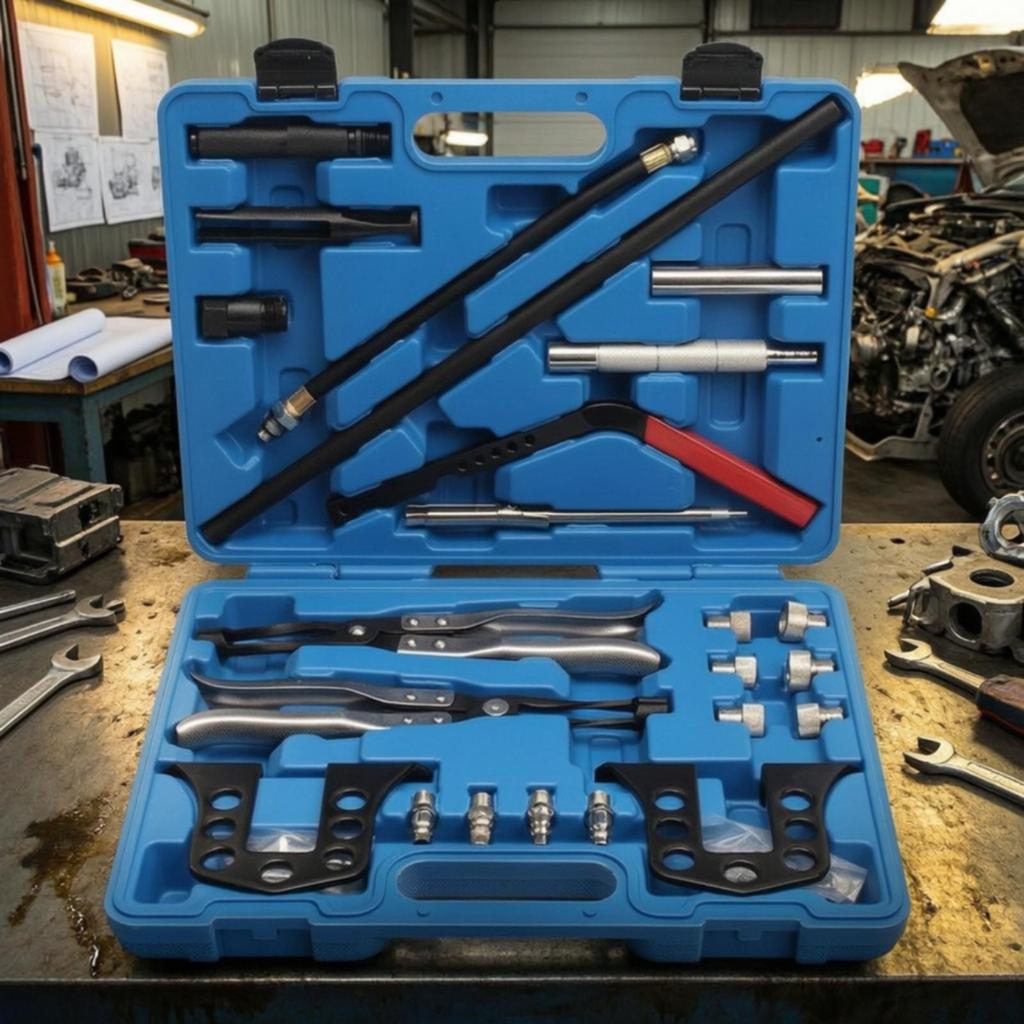 Valve Stem Seal Tool Kit Automotive Removal Set Portable
