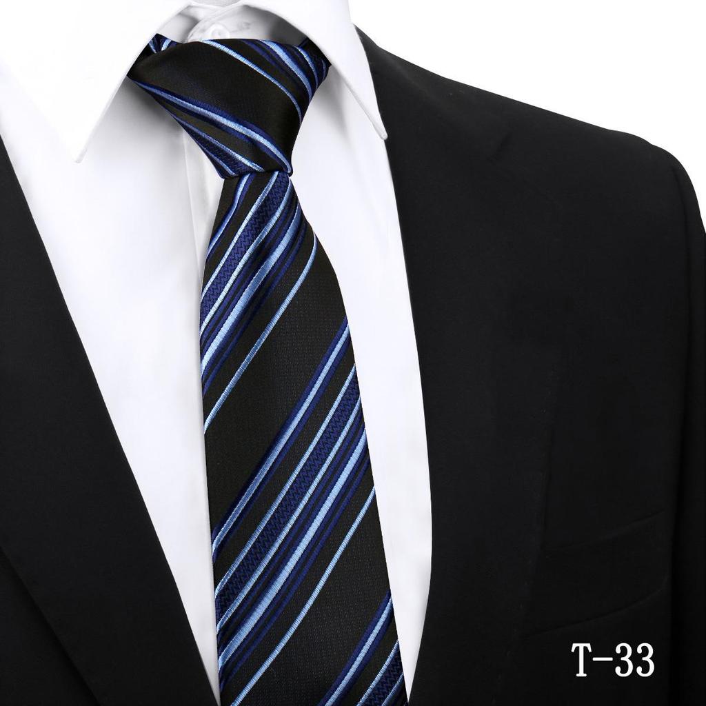 Handmade Paisley Stripe Jacquard Polyester Tie, 7.5cm