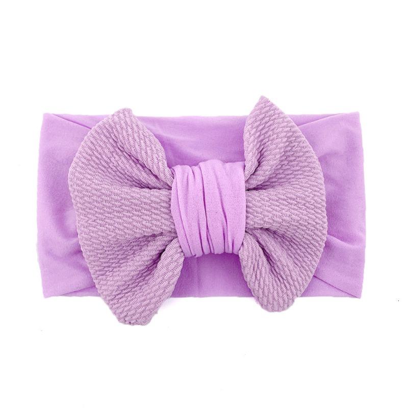 New Cute Baby Bow Nylon Headband Children's Solid Color Headband Babyturban Fashion