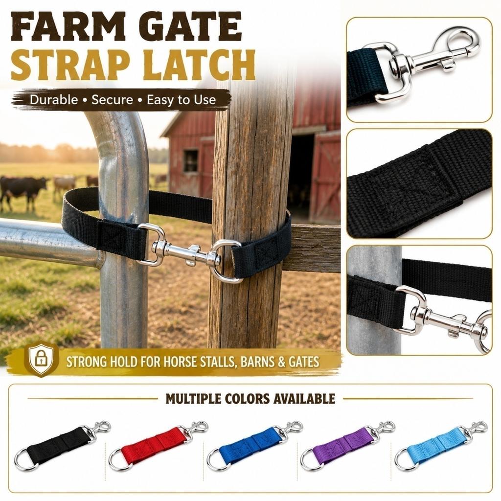 Thick Rope Gate Hook - Single Loop Hook for Livestock and Doors, for Horse Stalls, Pens, and Cattle