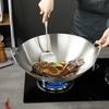 Commercial Double Handle Stainless Steel Wok