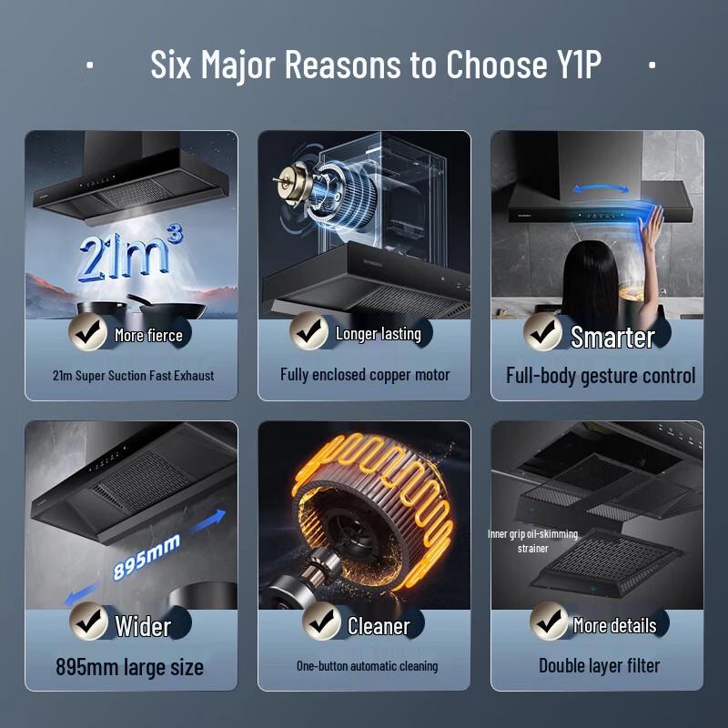 Skyworth T-Shaped Range Hood CN plug (adapter included)