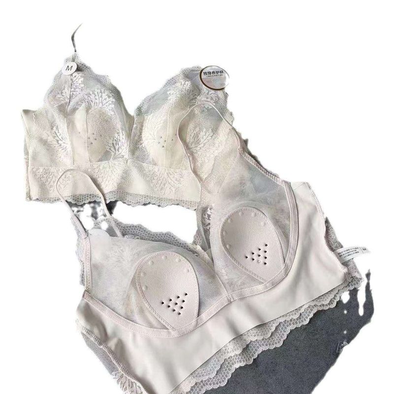 2025 New Travel Quick-Dry Underwear Mesh Thin Rabbit Ear Cup Breathable Underwear Women's Beautiful Back Seamless Bra 6081