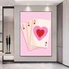 Cartoon Trendy Retro Aesthetic Pink Card Posters Fancy Wall Sticker for Living Room Bar Decoration Wall Decor