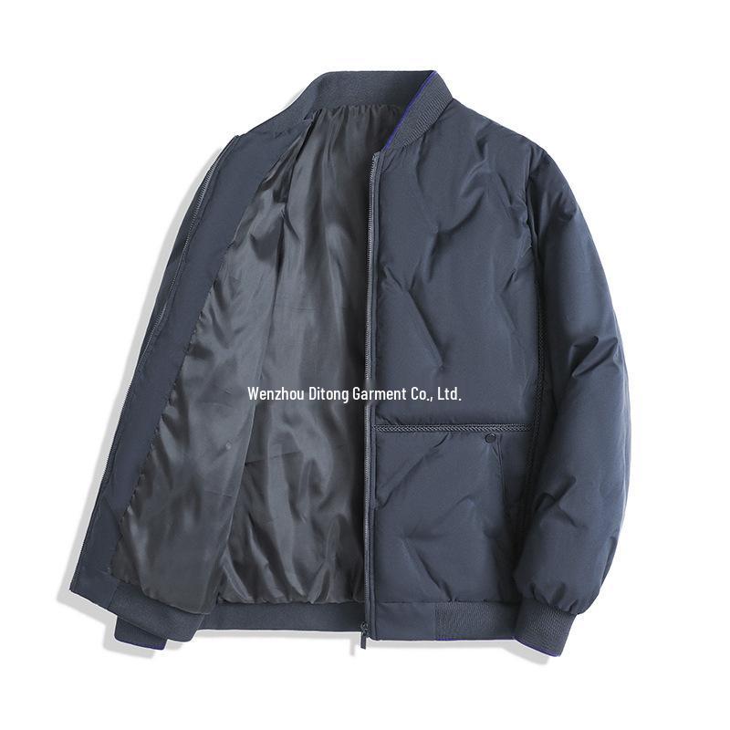 Men s Trendy Winter Thickened Down Jacket - Casual Youth Style Cotton Coat XL