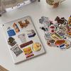 50pcs Ins Style Cartoon Milk Butter Food Stickers Aesthetic Phone Bike Wall Scrapbook Waterproof Sticker for Kids Toys Gifts