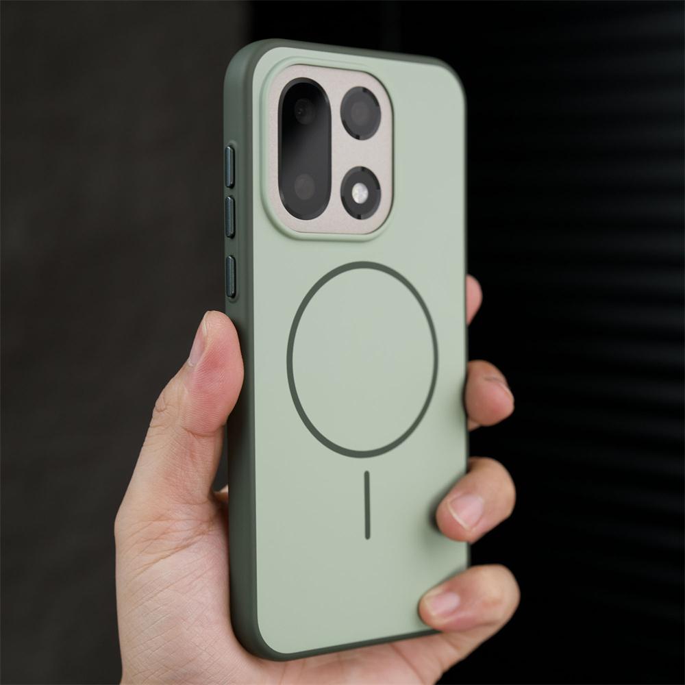 Luxury Matte Simple Magnetic Slim Silicone Soft Edge Case For OnePlus 15 1+15 Anti-fingerprint Wireless Charge Shockproof Cover