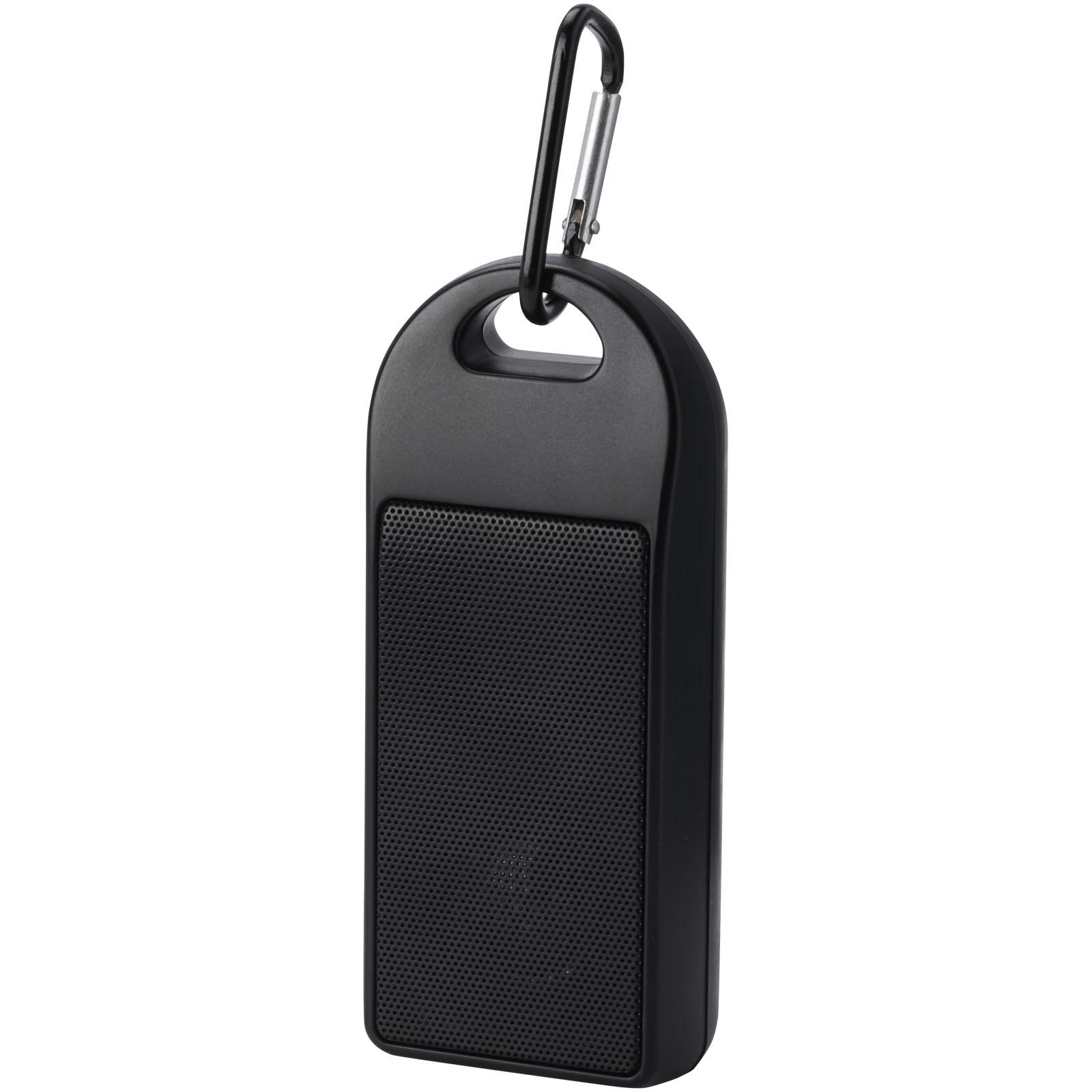 Diepzwart Omni 3 W IPX4 Bluetooth Speaker van Gerecycled Plastic met RCS Certificering zwart