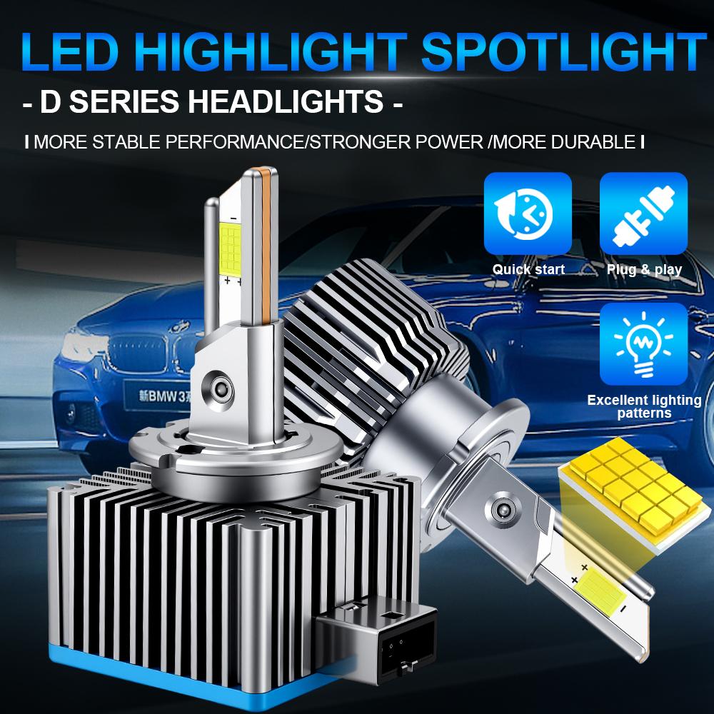 D1S D3S D2S LED CANBUS Headlight 1500W Bulbs Super Bright D4S D1R D3R D2R D4R D8S Xenon Lights for Car 6000K Automobile Lamps