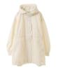 Earth Music Ecology Drawstring Ivory & Women's Mid-Length Hoodie,