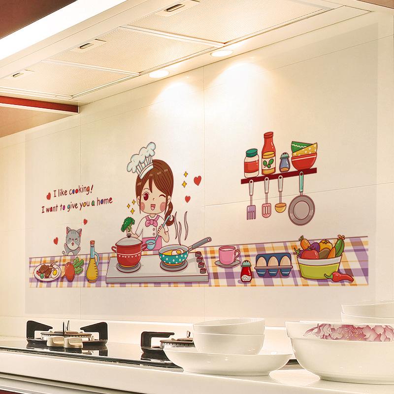 ZY3004 naklejki kuchenne odporne na wysokie temperatury wodoodporne i olejoodporne naklejki okap kuchenny kuchenka samoprzylepne dekoracyjne naklejki ścienne