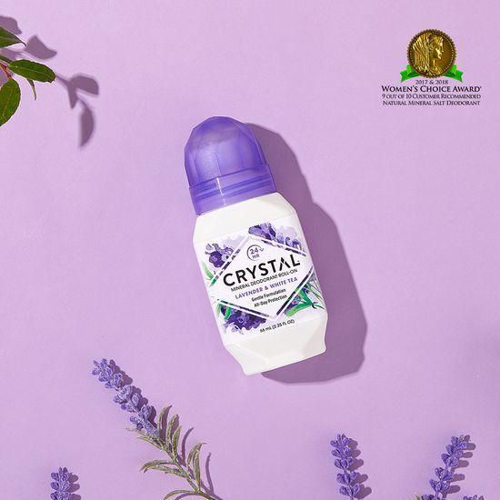 Crystal Deodorant Roll-On Lavender & White Tea 66ml