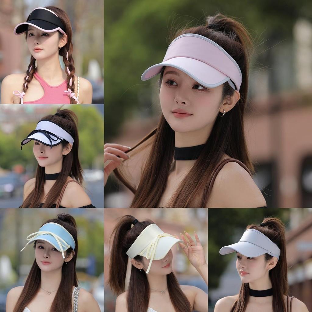 Summer Uv Protection Sun Hat With Butterfly Knot For Women Casual Outdoor Wear