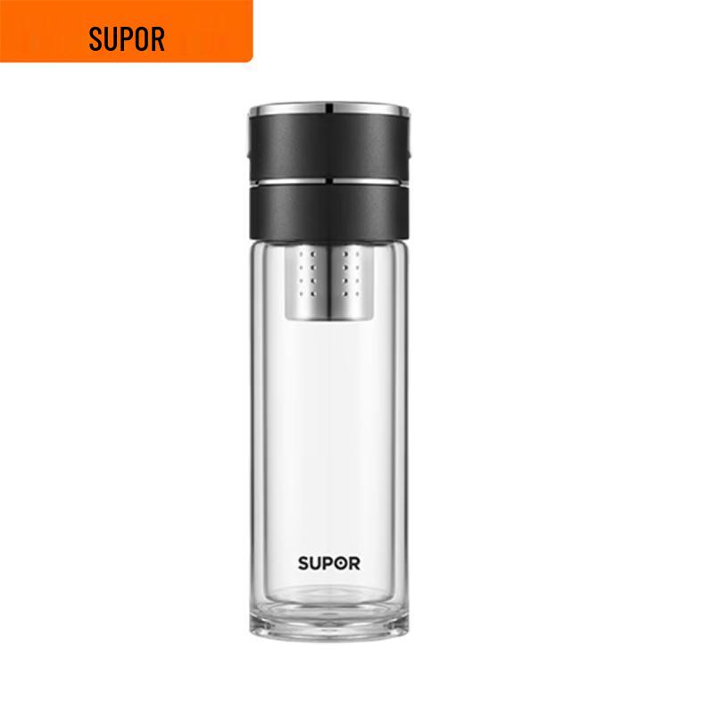 Supor Portable Double-Layer Tea Infuser Glass Bottle