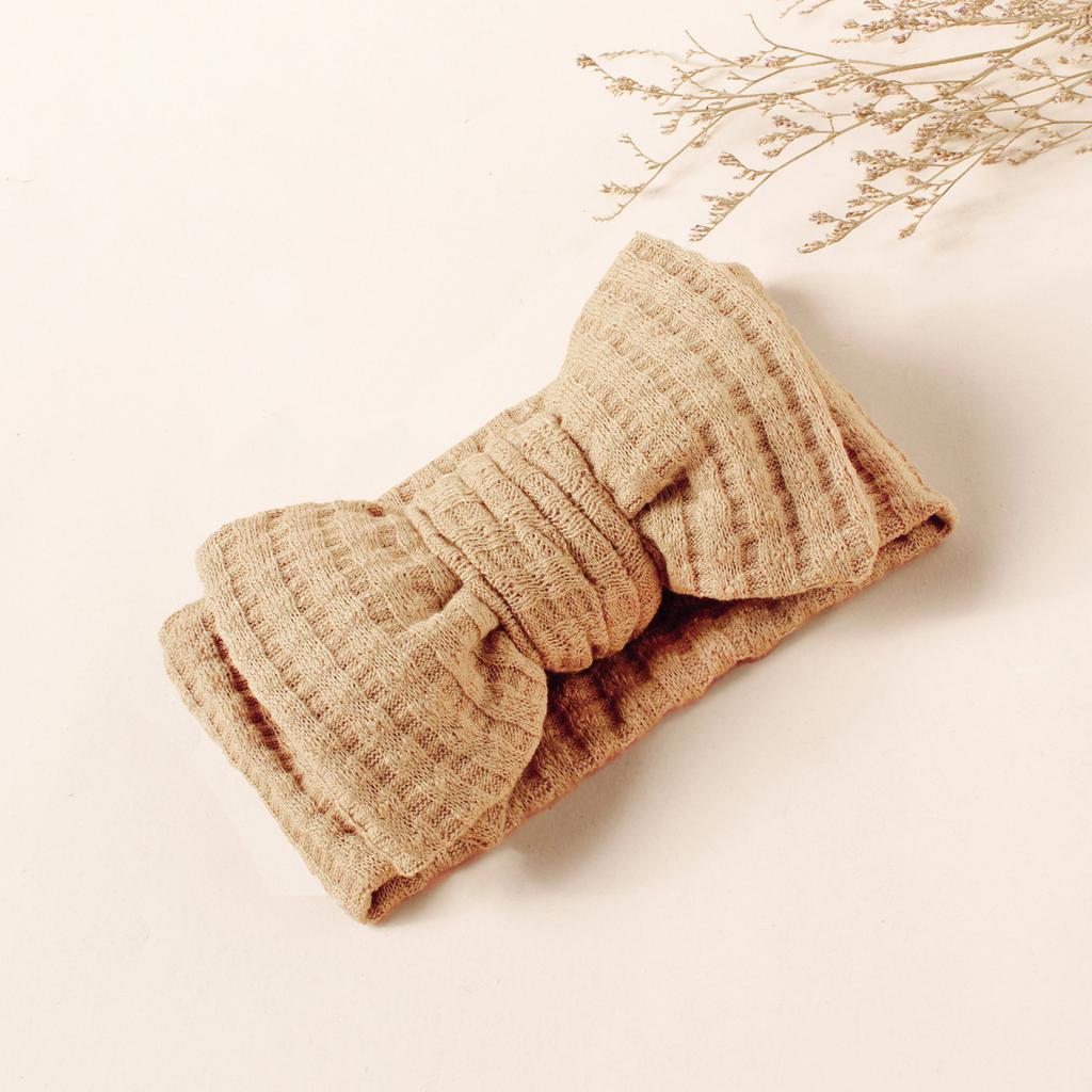 1pcs Winter Hot Sale Large Bow Soft Headband For Baby Girls Fashion Dual-layers Bow Knitted Hair Accessoreis Infant Turban 0-2Y