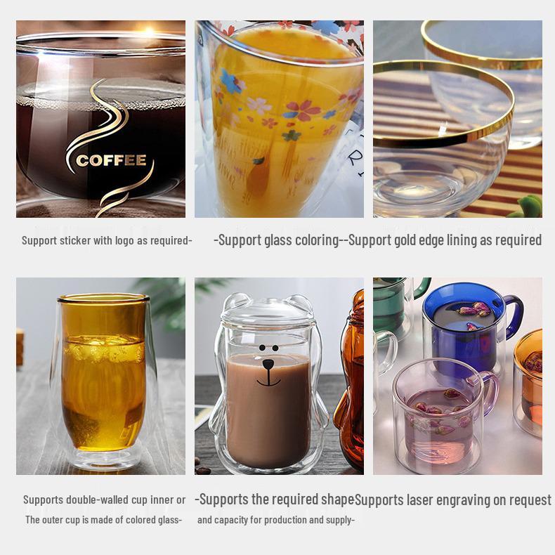 High-Temperature Resistant Double-Layer Borosilicate Glass Cup for Hot and Cold Drinks