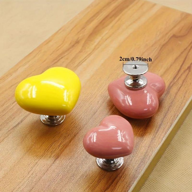 2/3pcs Heart-Shaped Toilet Flush Buttons with Nail Protectors - Easy Push Tank Switch, Bathroom Accessories, home decoration