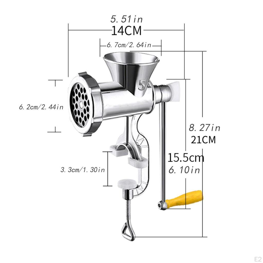 Manual Meat Grinder Attachment Rotary for Dining Room Restaurant