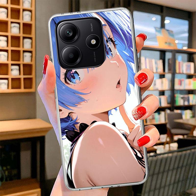 R-Rem Re Zero Anime Phone Case For Xiaomi Redmi Note 15 14 13 12 11 10 Pro Plus 14S 12S 11S 11T 11E 10S Soft Fundas Shell Redmi