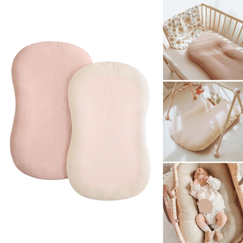 2 Stuks Comfortabel Baby Ledikantlaken Babynest Lounger Hoes Pasgeborenen Peuters Wieg Hoes Ademend Reis Hoeslaken