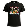 Retro Guitar Christmas Tree Guitar Santa Xmas Gift Party Mens T Shirt Tee Top