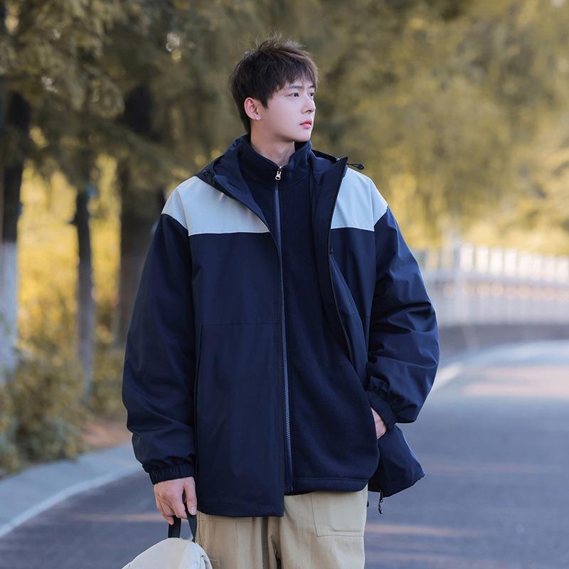 Jacket Men's 3-in-1 2024 New Spring and Autumn Outdoor Mountaineering Suit Windproof Jacket