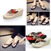 Elegant Women Summer Wedge Platform Thong Flip Flops Sandals For Beach And Casual Outings