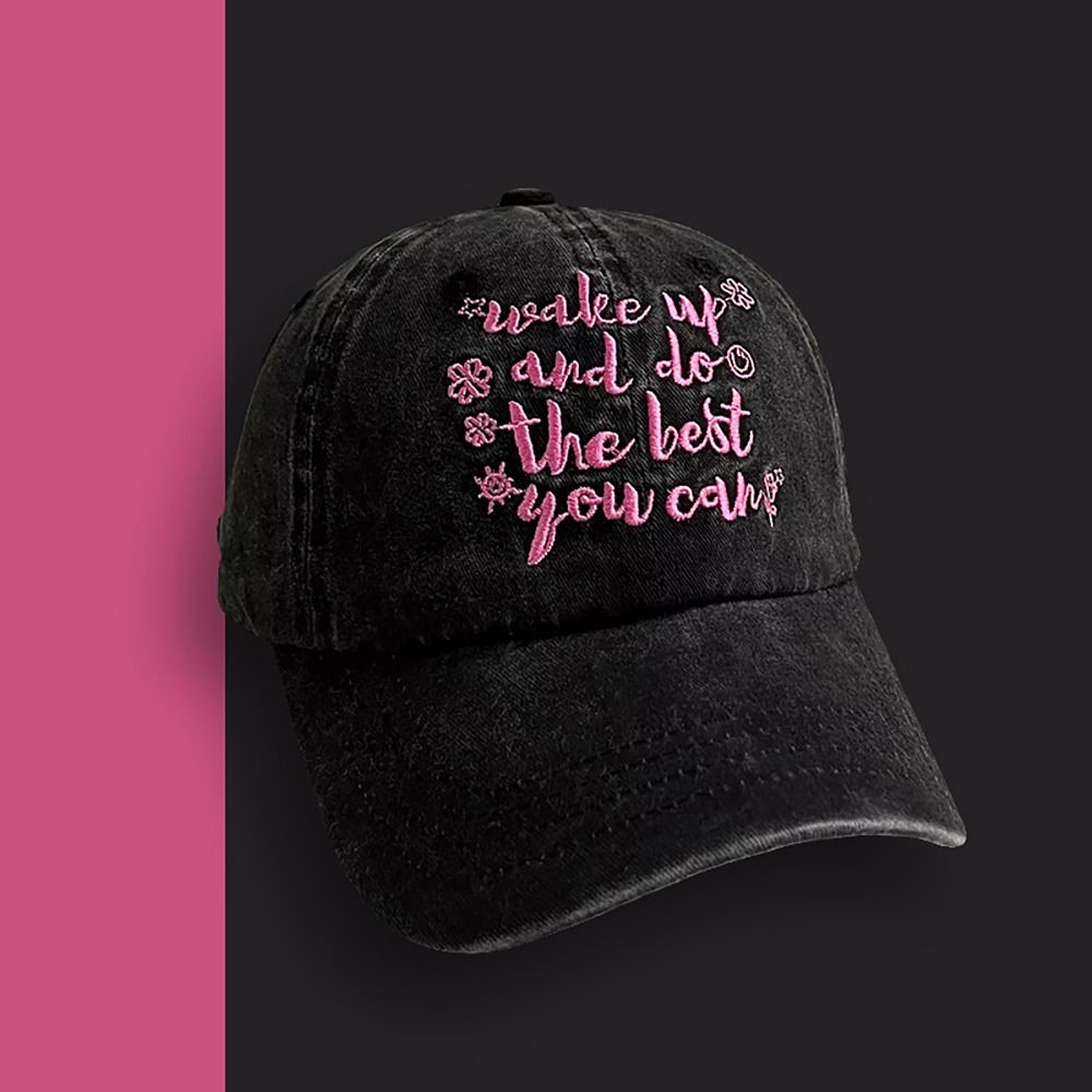 Letter Embroidered Baseball Cap Sun Protection Peaked Hat Vintage Sun Hat  Sports Outdoor