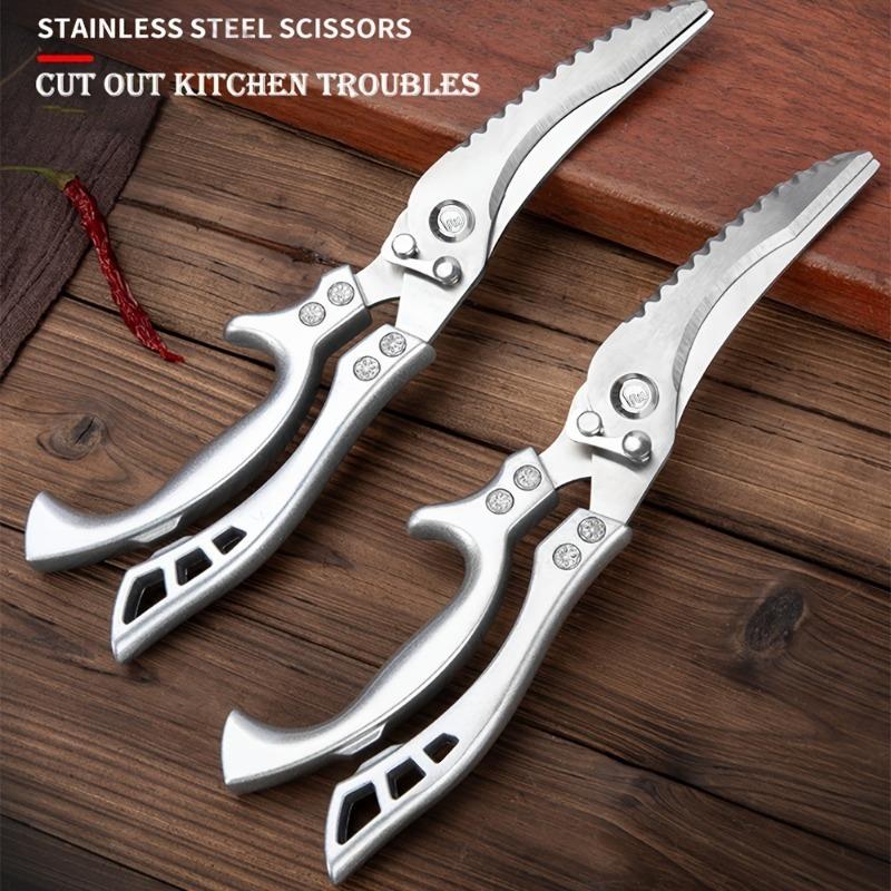 Stainless Steel Kitchen Scissor, Poultry & Fish Cutter Cleaver Knife for Cooking Ultra-Sharp Bone Scissor Meat Fruit Boning Duck Fish Scissor