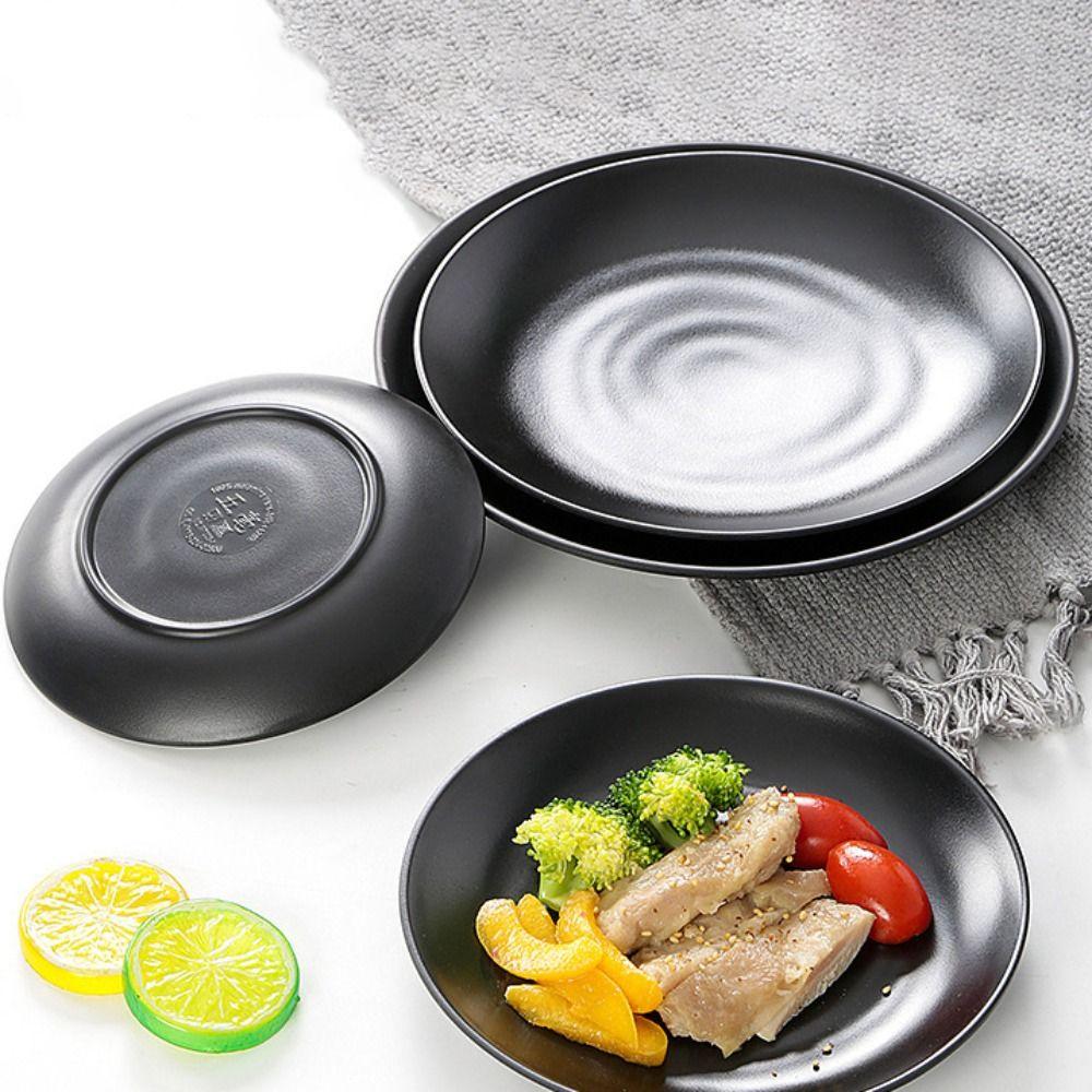6pcs Imitation Porcelain Round Melamine Plate Japanese Style Salad Plate Sushi Dish Meal Dish  Sushi