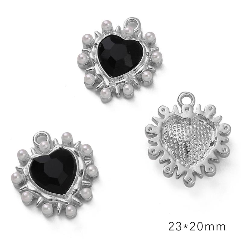 Γούρι Κράματος Διαμαντιού Καρδιά Αστέρι Φεγγάρι Μενταγιόν Κολιέ Βραχιόλι Σκουλαρίκια Αξεσουάρ Κοσμημάτων DIY