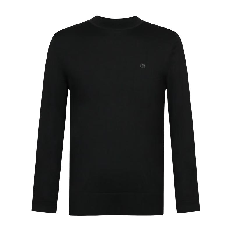 DEKONI Men s Pure Wool Half-High Round Neck Sweater M (48) чёрный
