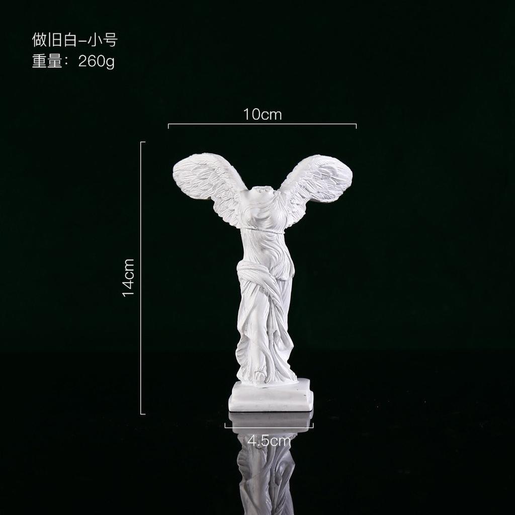 Victory Goddess Statue - Greek Mythology Resin Sculpture for Home Decor, Office Desk Ornament with Gold Finish Art Craft