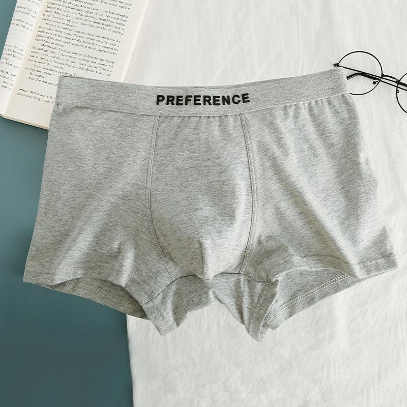 Men's Breathable Cotton Boxer Briefs, Solid Black or White.
