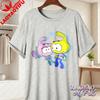 80s Retro Snorks Cartoon Print Short Sleeve T Shirt Fun Cotton Tops Trendy Harajuku Style Graphic Tees Streetwear for Unisex Women