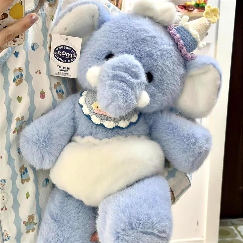 35/45Cm Kawaii Cute Elephant Baby Wear Paper Diaper Plush Toys Animal Doll Soft Comfy Fluffy Plushies Soothing Baby Appease Doll