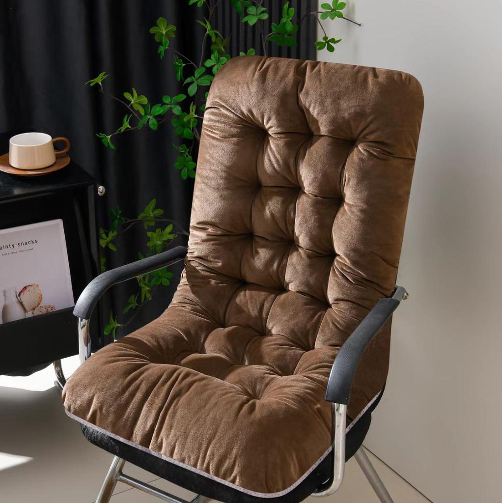 Solid Color Thicken Student Dormitory Sedentary ChairMat Home Chair Back Cushion Modern Style Office Integrated Backrest Cushion