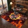 Stoke City Football Print Crystal Velvet Rug, Comfortable Water Absorbent Non Slip Indoor Floor Carpet