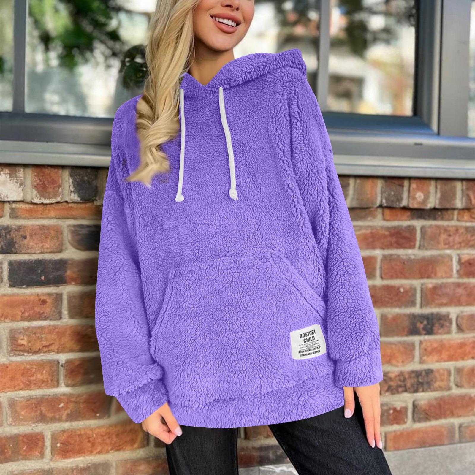 

Женское модное и повседневное пальто с капюшоном и длинными рукавами XL фиолетовый