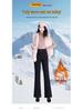 High Waist Women's Winter Velvet Micro-Flare Pants - Slimming Casual Suit with Thickened Fabric