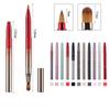 Retractable Lip Makeup Brush Lipstick Lip Gloss Brush Telescopic Dual Use Lip Eyeshadow Brush Beauty Tool With Protect Cap
