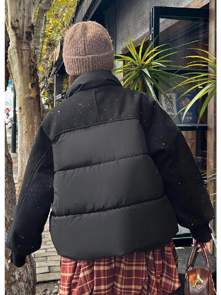 Short Stitching Thick Warm Top Winter Jacket