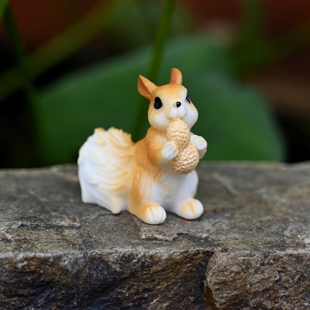 1pc, Creative Cute Healing Realistic Little Squirrel,big Tail Squirrel, Frolicking Squirrel Resin Handicraft Ornaments.