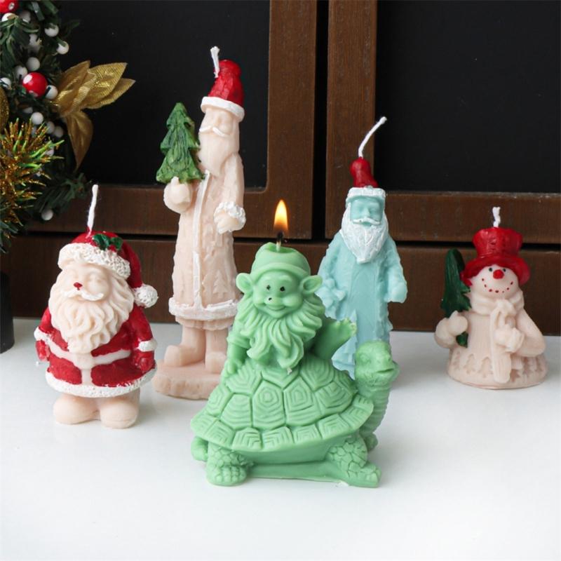 Stylish Handmade Soap and Candle Crafting Christmas Silicone Mould Flexible Home Decoration Supplies for Art Projects