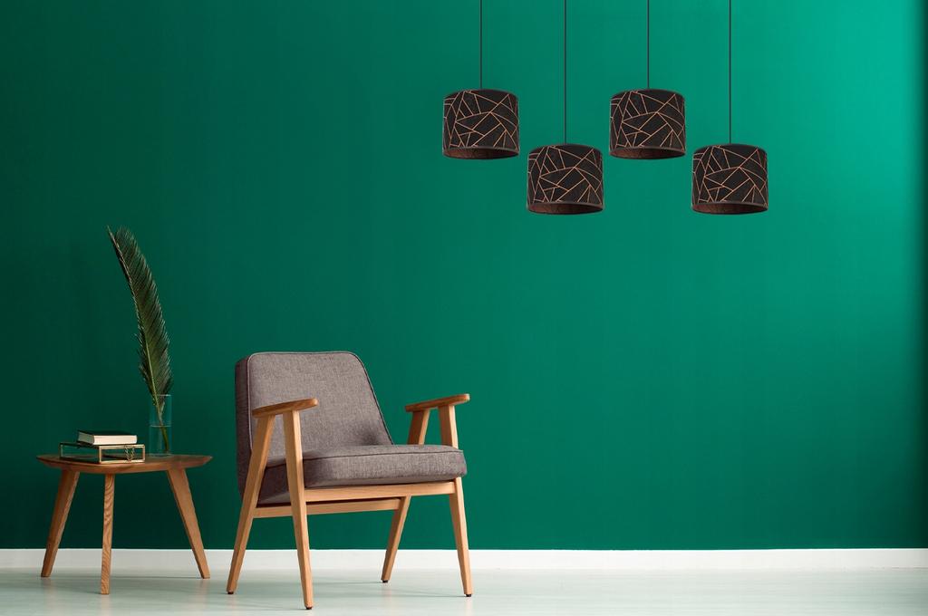 Hanging Lamp, Ceiling Chandelier, Lampshade, Pattern, Copper