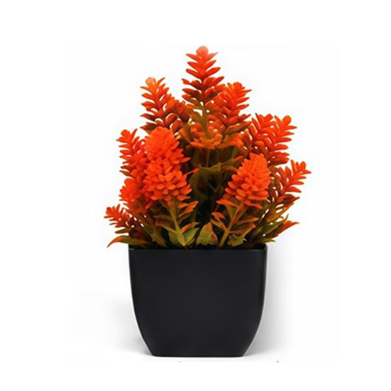 Simulated Small Potted Plant Maintenance-Free Realistic Autumn Leaves Mini Fake