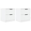Nightstands 2 pcs White Particleboard