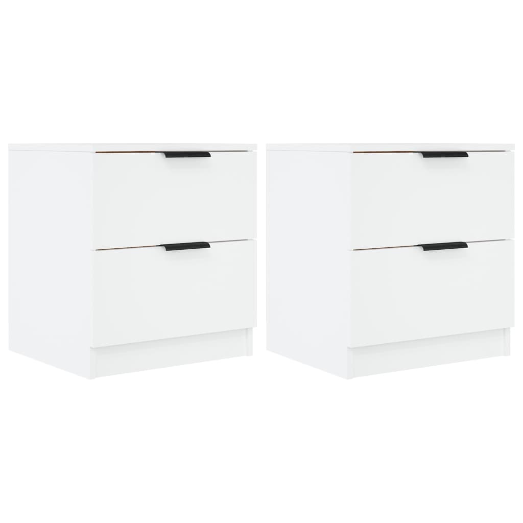 Nightstands 2 pcs White Particleboard